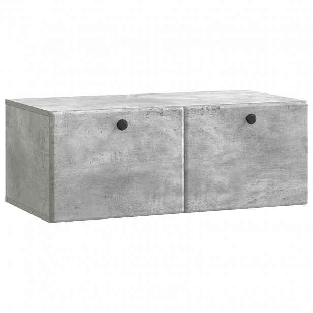 vidaXL Nástěnná TV skříň 78,5 x 41 x 30 cm Betonově šedá