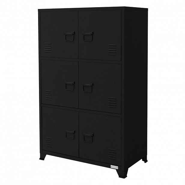 ML-DESIGN SKŘÍŇ NA DOKUMENTY 75x40x120 cm černá z oceli