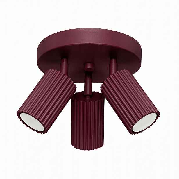 Stropní Svítidlo Stropní svítidlo s 3 pohyblivými trubkami u Karbon 3P burgundy Sollux