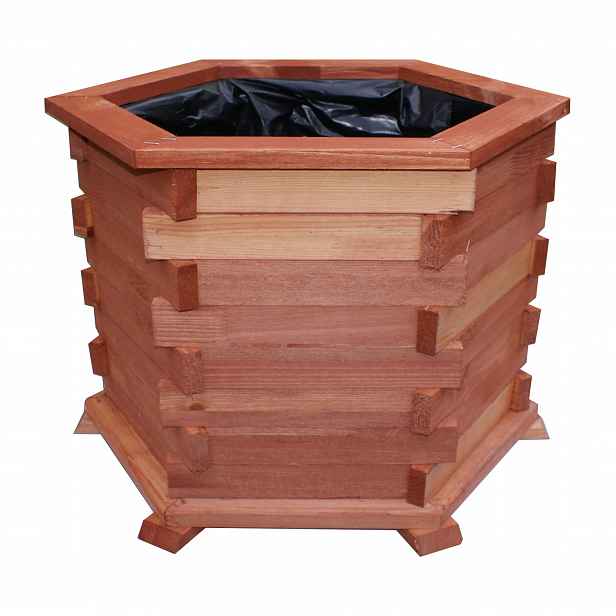 Velký zahradní dřevěný květináč 62x62 Box na květiny Květinový záhon na terasu
