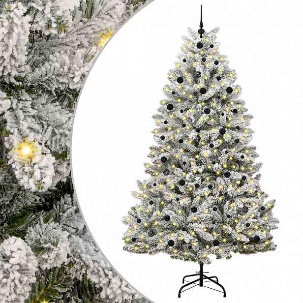 vidaXL Umělý vánoční stromeček 240 cm 300 LED Teplá bílá PVC a ocel
