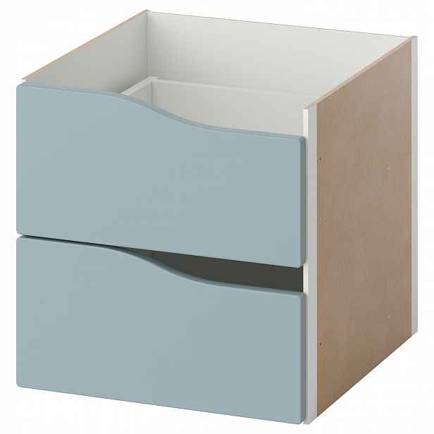Ikea vložka se 2 zásuvkami Kallax 33x33 cm Fala šedomodrá