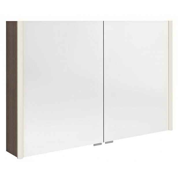 Sapho Alix - Zrcadlová skříňka s LED osvětlením 106x70x18 cm, 2x dvířka, borovice rustik AX106-0016