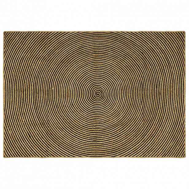 vidaXL Koberec do oblasti Černá 160 x 230 cm juta