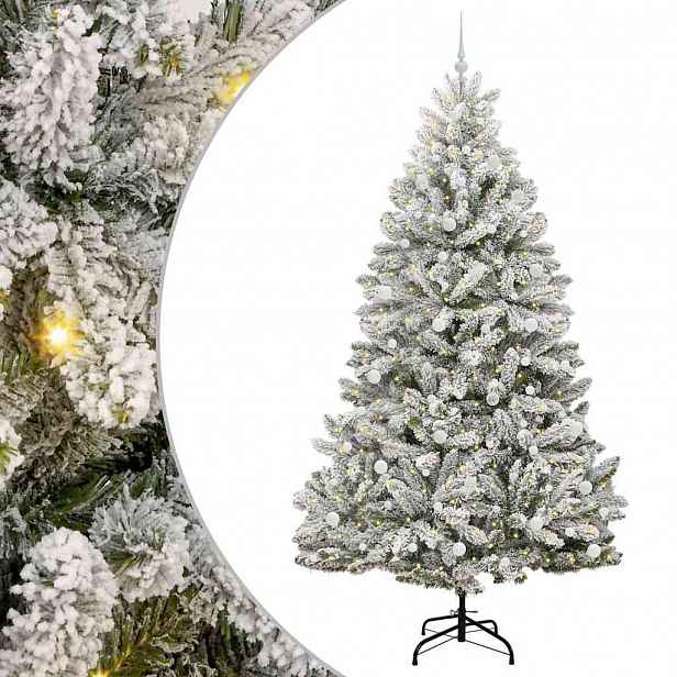 vidaXL Umělý vánoční stromeček 240 cm 300 LED Teplá bílá PVC a ocel