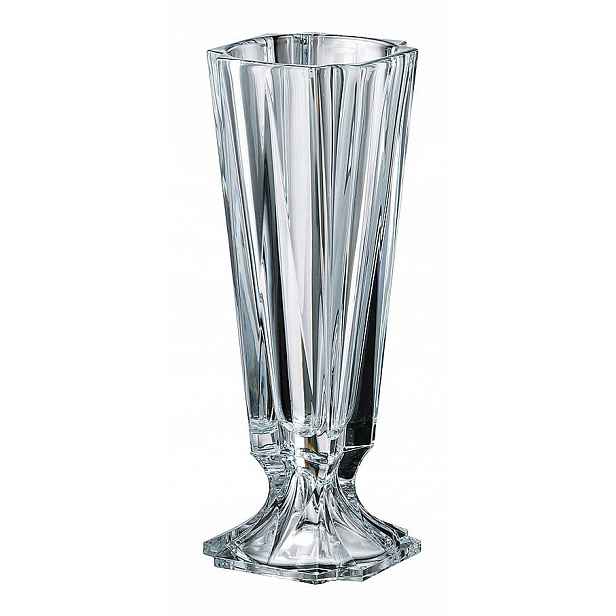 Bohemia Metropolitan Skleněná váza na květiny 39 cm Moderní Flakon