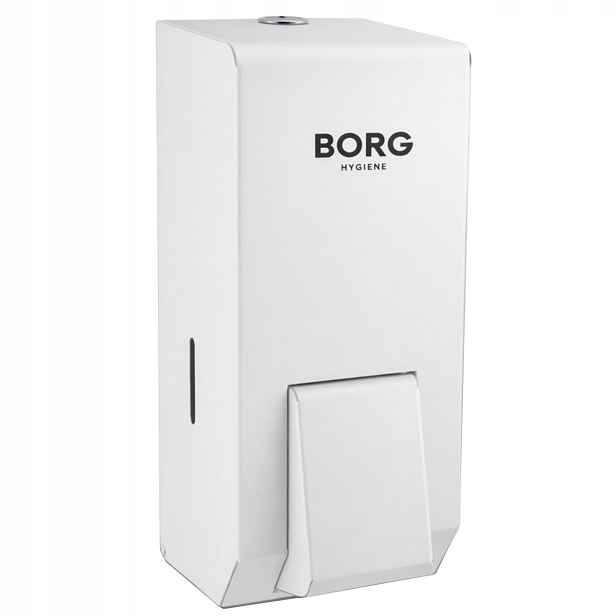 Dávkovač ocelový Borg Premium na tekuté mýdlo 900 ml Bílý Hrubý Plech