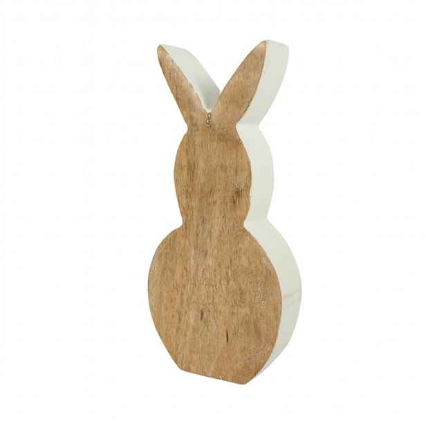 Dřevěný velikonoční zajíc NUBBIN 23 cm, bílý