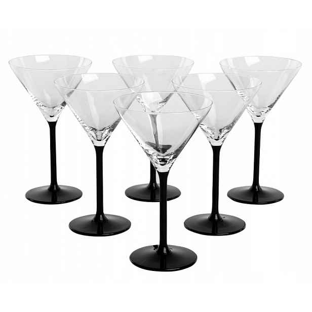 Skleničky na martini 260 Ml Onyx černá noha