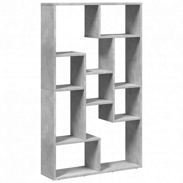 vidaXL Knihovna betonově šedá 72 x 20 x 120,5 cm kompozitní dřevo