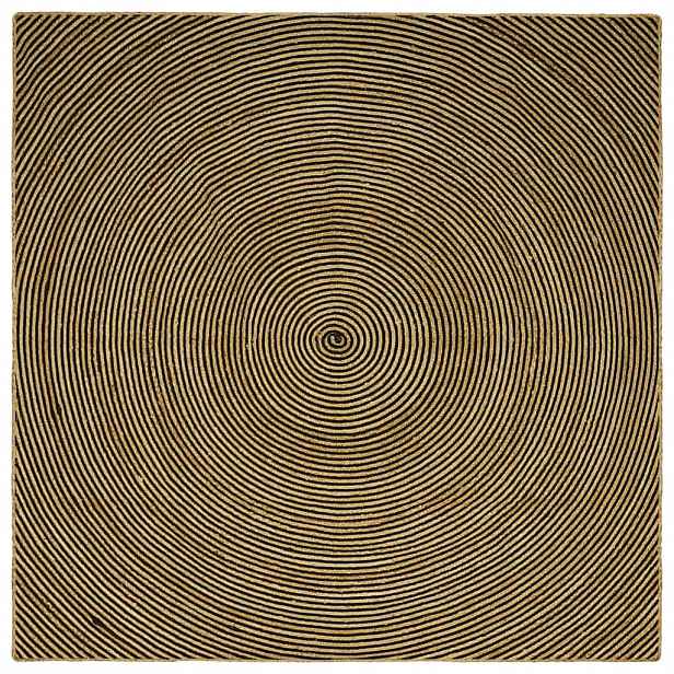 vidaXL Koberec do oblasti Černá 200 x 200 cm juta