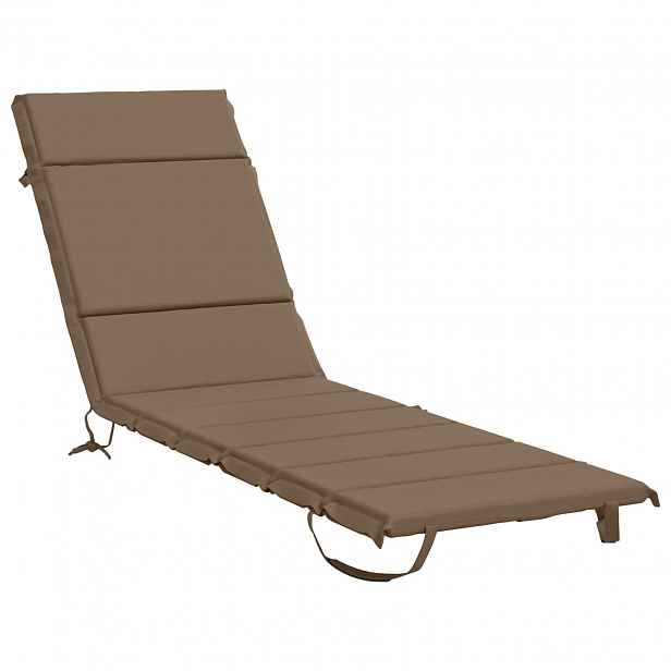 vidaXL Polštář na lehátko GEMERT 100% polyester Taupe 200 x 60 x 3 cm