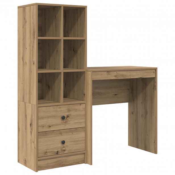 vidaXL Stůl Artisanový dub 115,5 x 40 x 127 cm 2 ks
