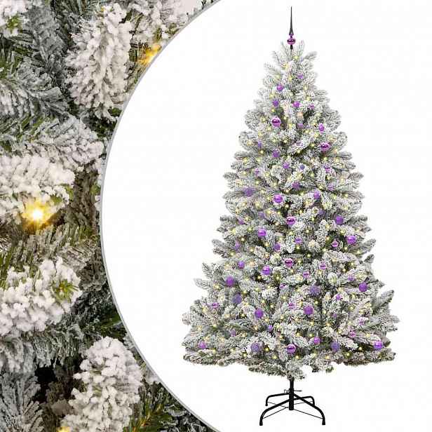 vidaXL Umělý vánoční stromeček 240 cm 300 LED Teplá bílá PVC a ocel
