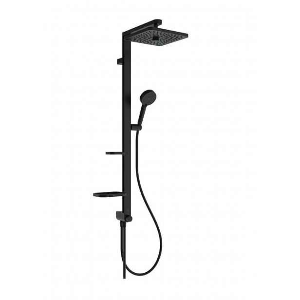 Ideal Standard CeraTwist ALU+ - Sprchový set bez baterie, 26x26 cm, 2 proudy, hedvábná černá BE213XG