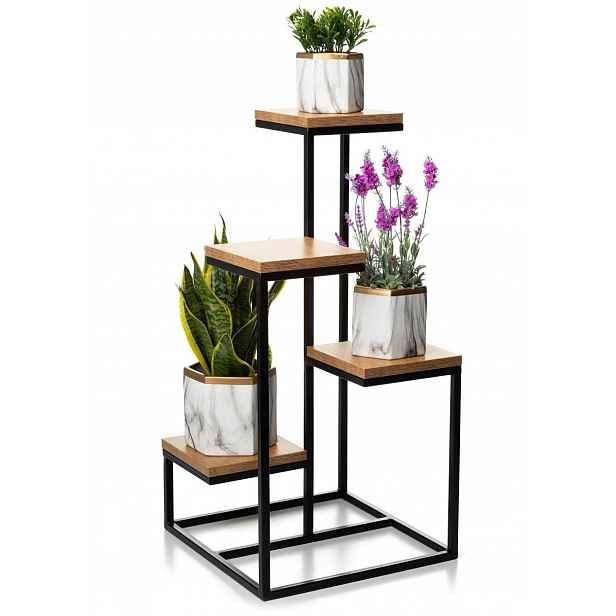 Květinový stojan na květiny Kaskada s deskami Loft