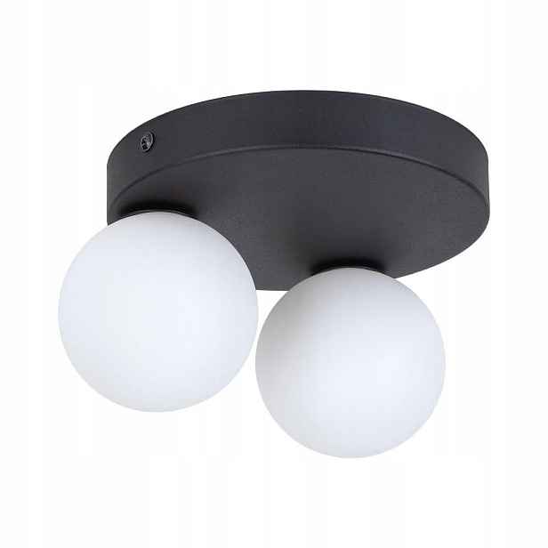 Stropní Svítidlo Stropní nástěnné svítidlo Bílý Černý Kov Sklo 2xG9 Tk Lighting
