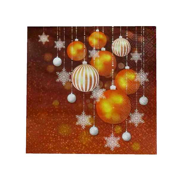 TORO UBROUSKY VÁNOČNÍ KOULE ZLATÉ 3VRSTVÉ 33X33CM