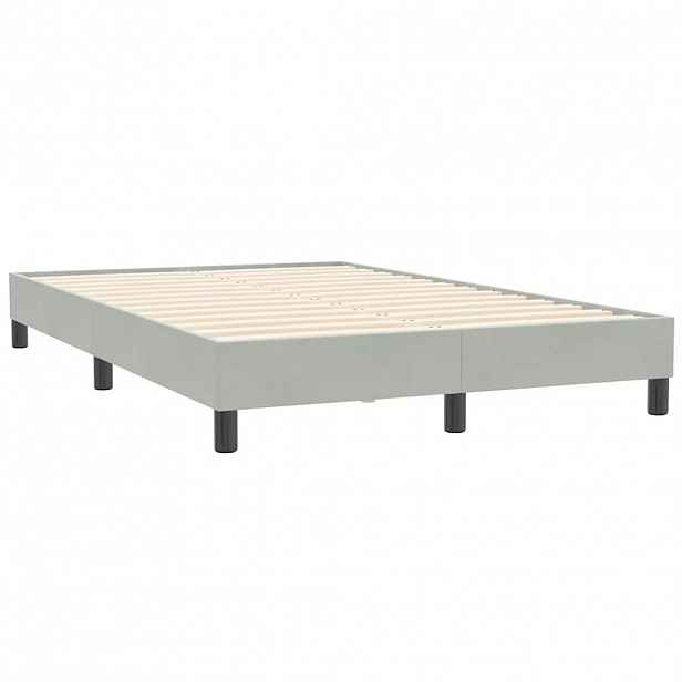vidaXL Rám postele bez matrace světle šedá 100x210 cm samet