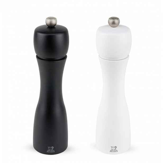 Peugeot Tahiti set na pepř a sůl, černá / bílá, 21 cm
