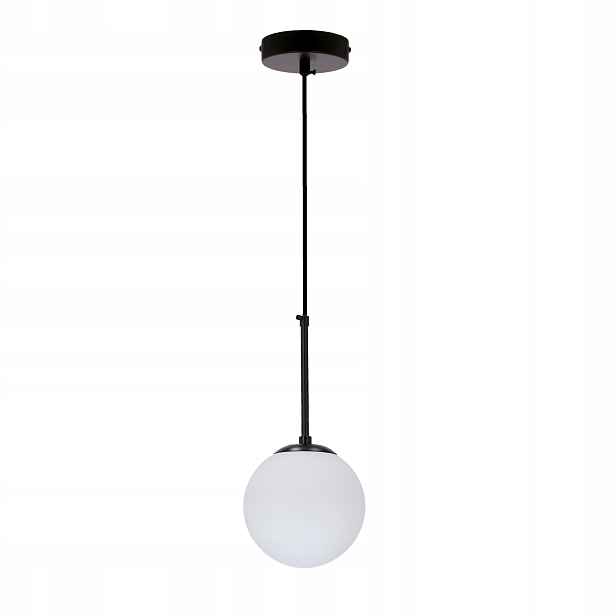 Elegantní závěsná lampa s jednou mléčnou lampou s nastavitelnou výškou