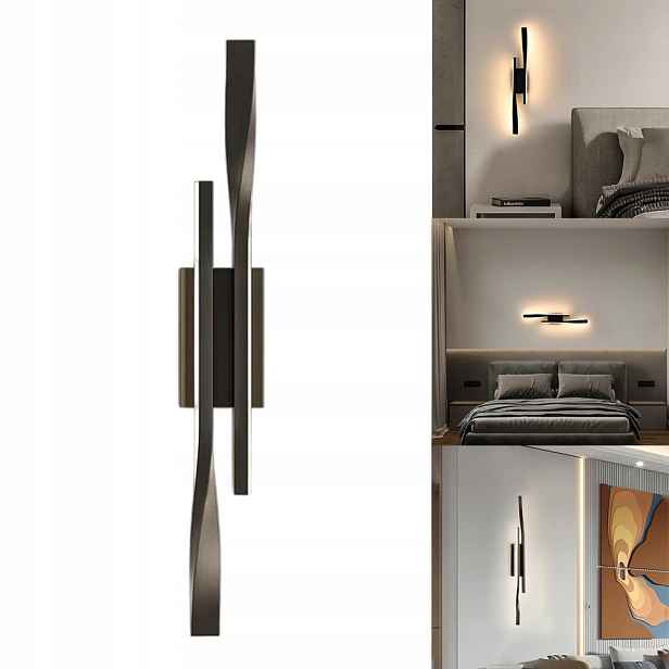 Nástěnná Lampa Nástěnné Led Černá Moderní Chodba Obývací Pokoj 3000K 10W 50CM