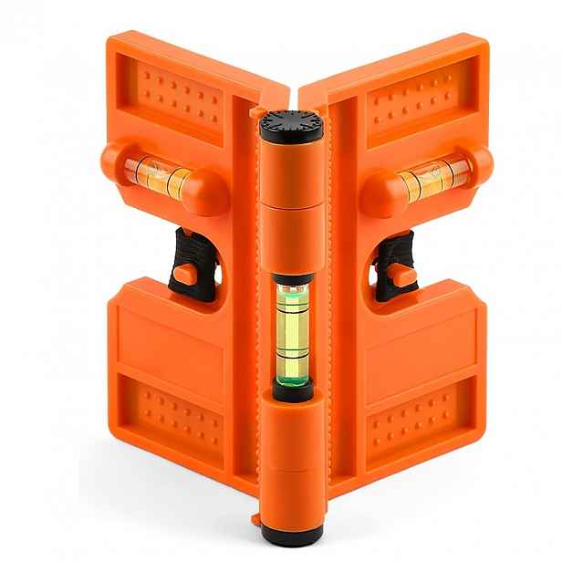 TEMU Magnetická vodováha na sloup, s nastavitelným designem 270°, skládacím mechanismem a schopností 90 stupňů pro vyrovnávání sloupů a trubek.