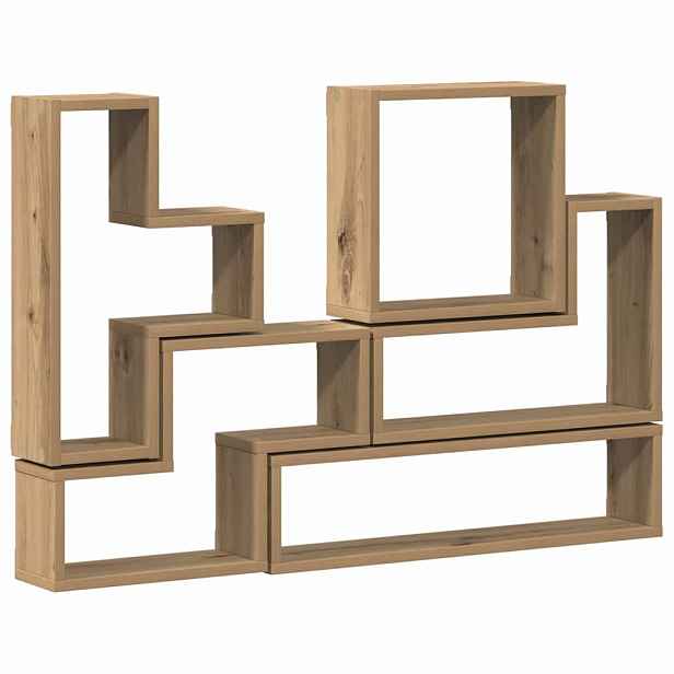 vidaXL Nástěnná polička Nástěnná montáž Artisanový dub 96 x 12 x 64 cm