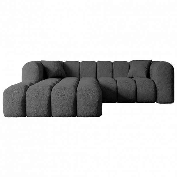 ALTDECOR ROHOVÁ SEDACÍ SOUPRAVA s otomanem vlevo OLEA-L1 – 231 × 173 × 74 cm, šedá