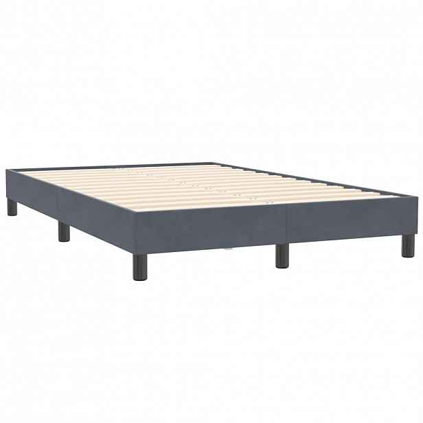 vidaXL Rám postele bez matrace Tmavě šedá 100x210 cm samet