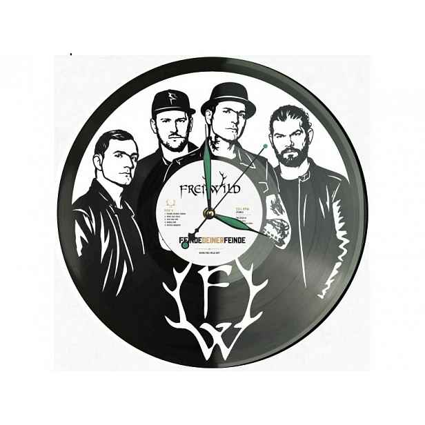 Frei.Wild Dárek Originální dekorace do domu Hodiny z vinylové desky