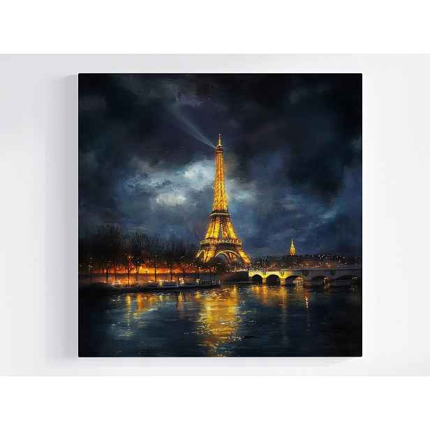 Obraz Na Plátně Canvas Francie Paříž Město Večer Eiffelova Věž 50x50
