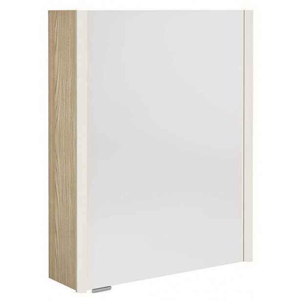 Sapho Alix - Zrcadlová skříňka s LED osvětlením 56x70x18 cm, 2x dvířka, P/L, jilm bardini AX156-0013