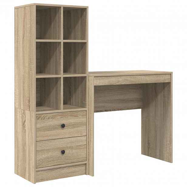 vidaXL Stůl Sonoma dub 125,5 x 40 x 127 cm 2 ks