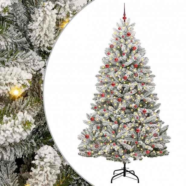 vidaXL Umělý vánoční stromeček 270 cm 300 LED Teplá bílá PVC a ocel