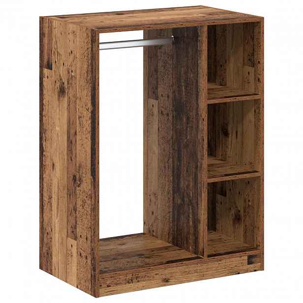 vidaXL Šatní skříň Staré dřevo 77 x 48 x 102 cm Kompozitní dřevo