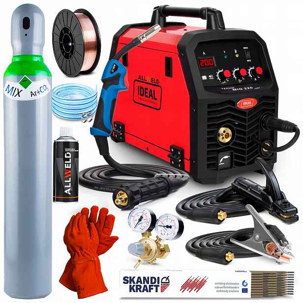 Poloautomatický Svařovací Stroj Ideal Tecno Mig 220 Mma Digital Flux 220A 230V Igbt