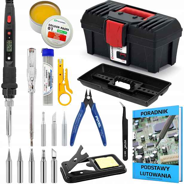 Přesná Baňková Páječka S801A 80W S Regulací Teploty Set 19v1