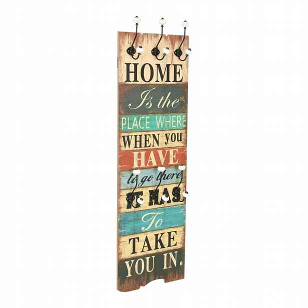 Nástěnný věšák vidaXL Home Is 120x40 cm Předsíň, hala, svrchní oblečení