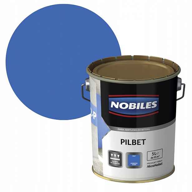 Nobiles Pilbet Barva Na Betonu 5L Modrá Světlá