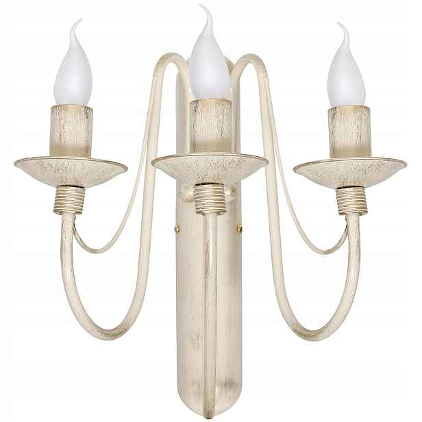 Stěnová Lampa Nástěnná Aldex Růže Béžová 3 body E14 40W Kov 33 cm