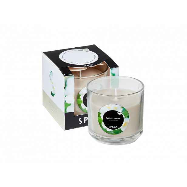 Vonná svíčka ve skle SPIRITUAL JASMINE 8,5 cm krémová
