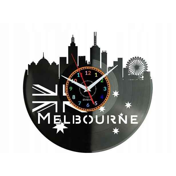 Melbourne Dárek Originální dekorace do domu Hodiny z vinylové desky