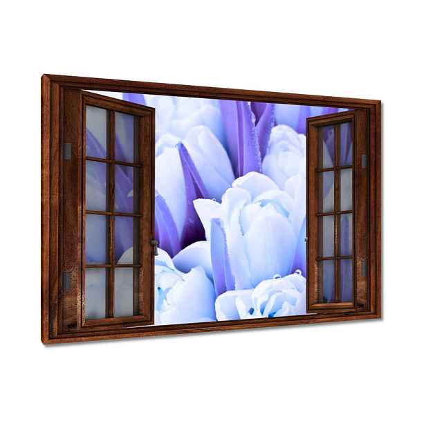 Obrazy 90x60 Modré tulipány