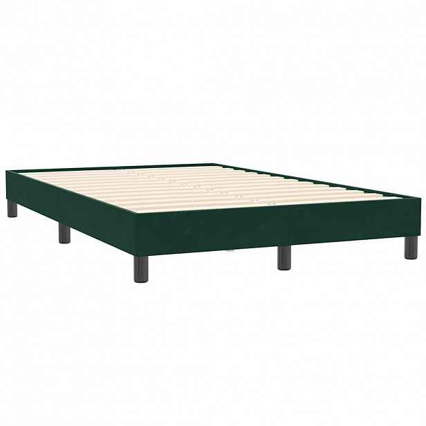 vidaXL Rám postele bez matrace Tmavě zelená 100x210 cm samet