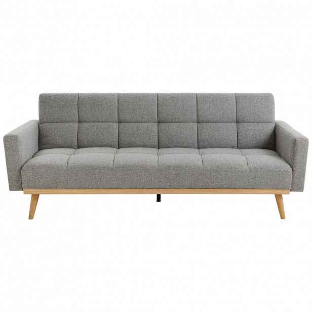 P & B ROZKLÁDACÍ POHOVKA, textil, šedá