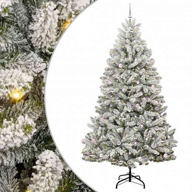 vidaXL Umělý vánoční stromeček 270 cm 300 LED Teplá bílá PVC a ocel