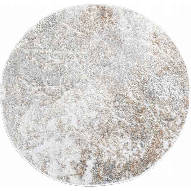 Koberec Kulatý do obývacího pokoje Ložnice 120 cm Glamour Moderní kamenný mramor