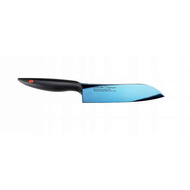 Nůž Kasumi Santoku Titanium K-22018-B 18 cm, kovaný, modrý