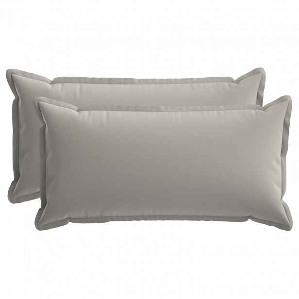 vidaXL Povlak na polštář 2 ks HOUTEN Šedá 40 x 80 cm Polyester